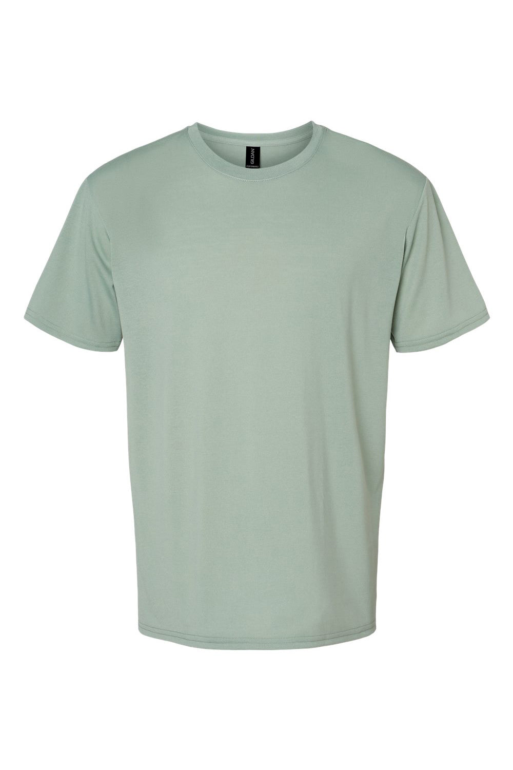 Gildan 42000/G420 Mens Performance Jersey Moisture Wicking Short Sleeve Crewneck T-Shirt Sage Green Flat Front