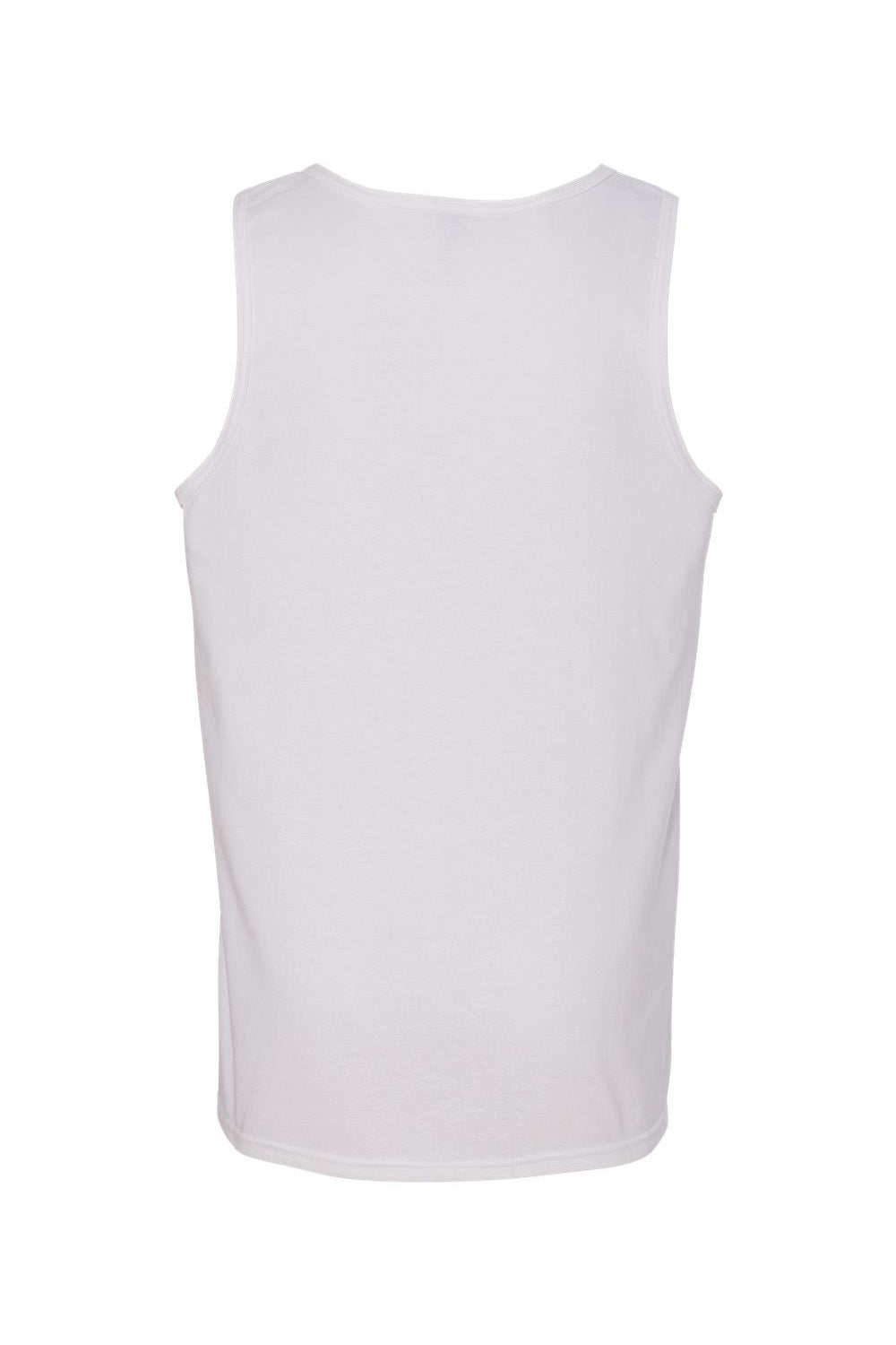 Gildan G5200/G520/5200 Mens Tank Top White Flat Back