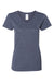 Gildan 5V00L/G500VL Womens Short Sleeve V-Neck T-Shirt Heather Navy Blue Flat Front