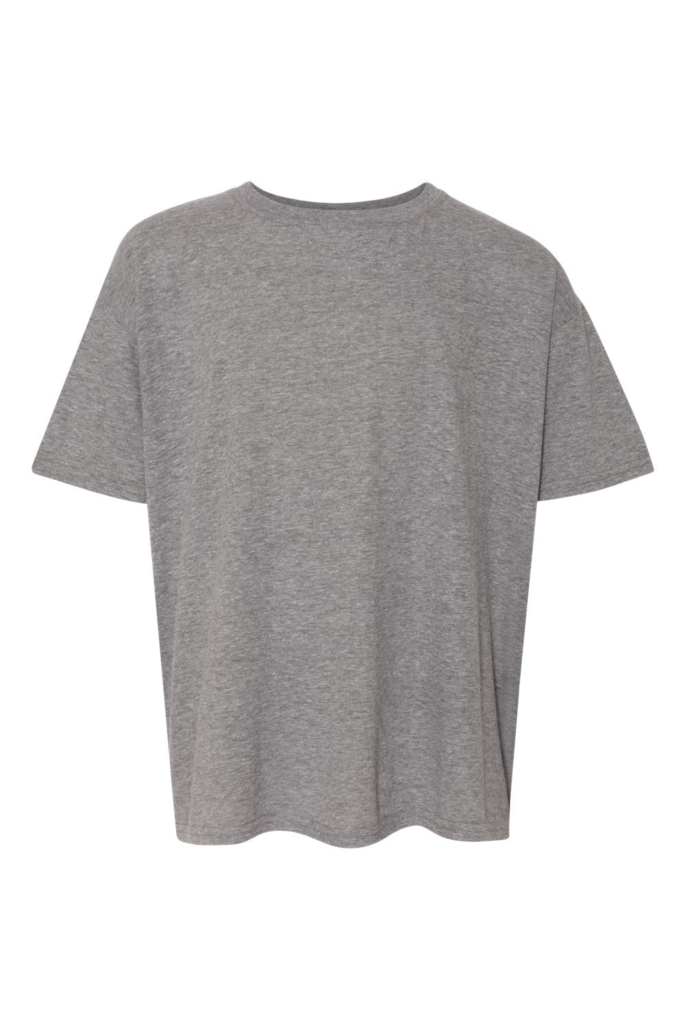 Gildan 64000B Youth Softstyle Short Sleeve Crewneck T-Shirt Heather Graphite Grey Flat Front