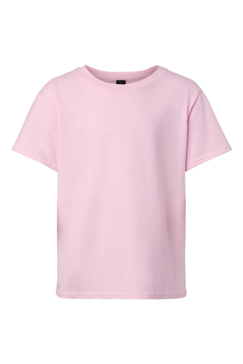 Gildan 64000B Youth Softstyle Short Sleeve Crewneck T-Shirt Light Pink Flat Front