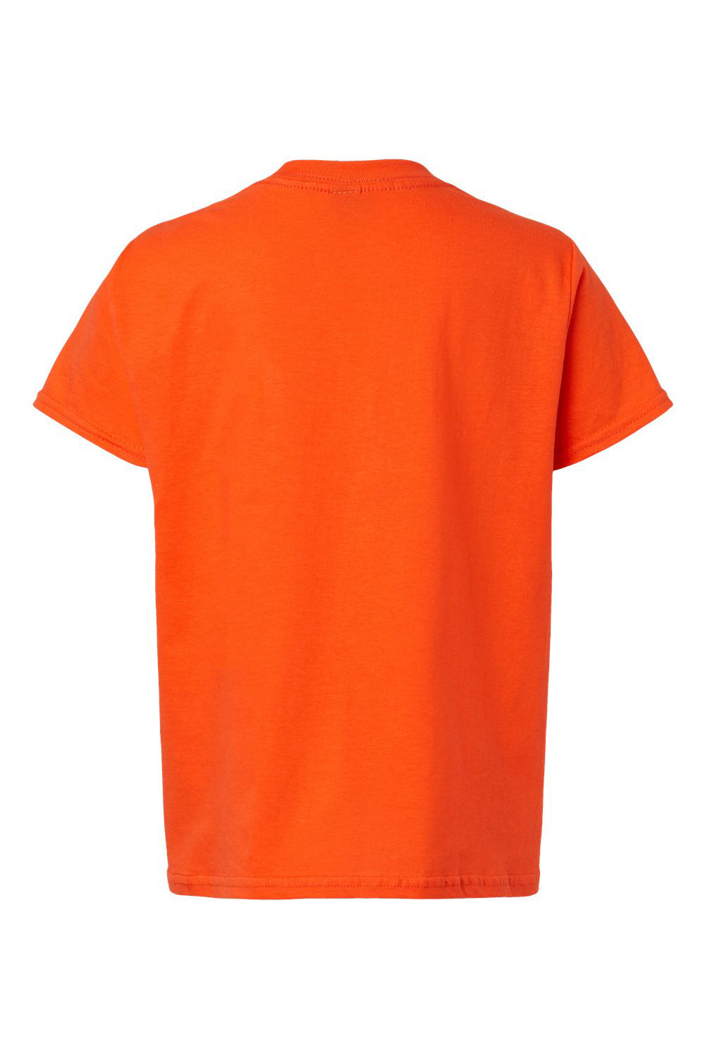 Gildan 64000B Youth Softstyle Short Sleeve Crewneck T-Shirt Orange Flat Back