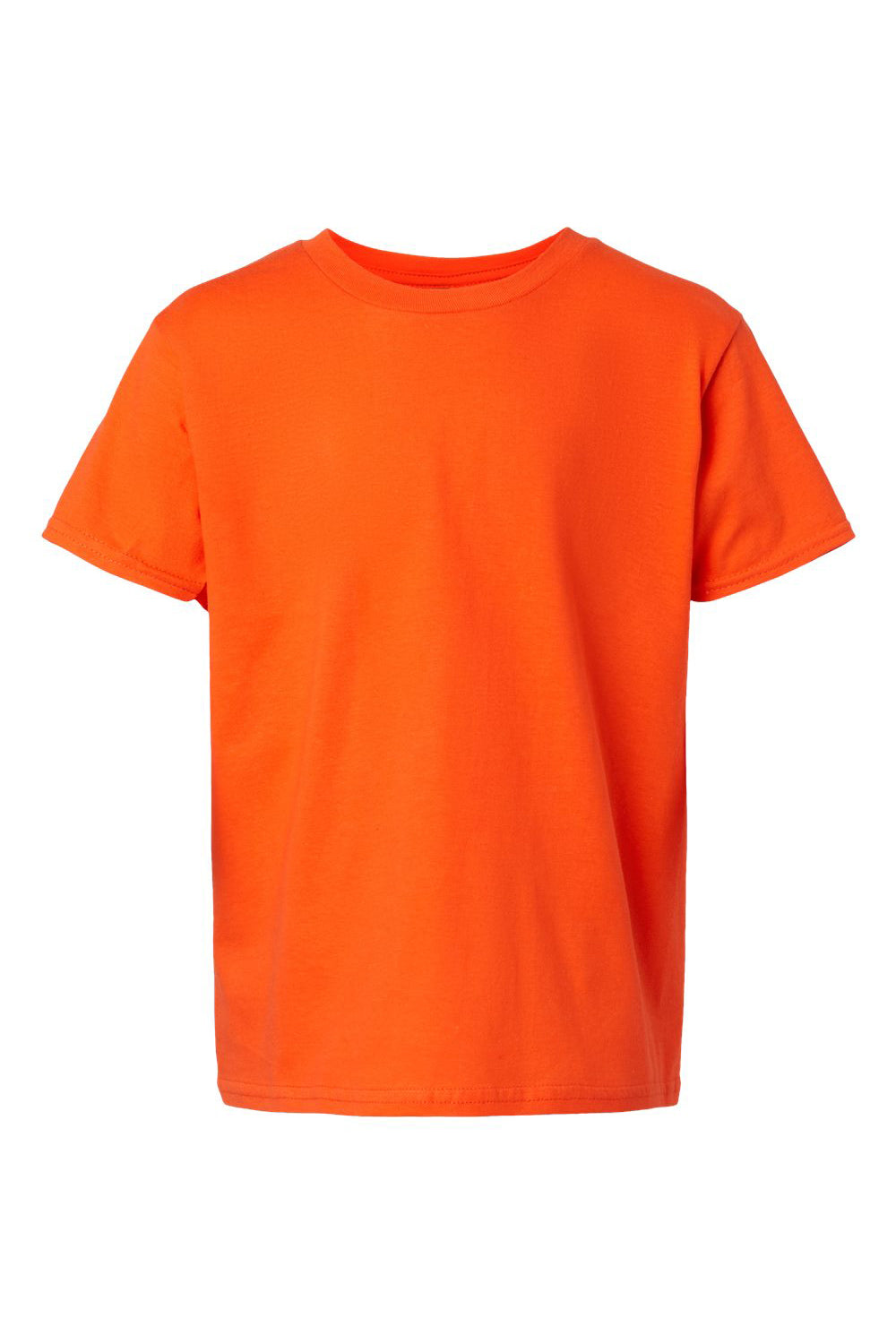 Gildan 64000B Youth Softstyle Short Sleeve Crewneck T-Shirt Orange Flat Front