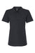 Gildan G648L Womens SoftStyle Double Pique Short Sleeve Polo Shirt Black Flat Front