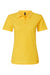 Gildan G648L Womens SoftStyle Double Pique Short Sleeve Polo Shirt Daisy Yellow Flat Front