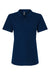 Gildan G648L Womens SoftStyle Double Pique Short Sleeve Polo Shirt Navy Blue Flat Front