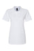 Gildan G648L Womens SoftStyle Double Pique Short Sleeve Polo Shirt White Flat Front