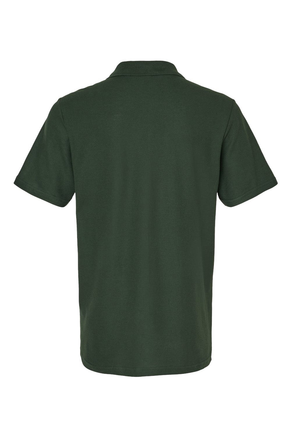 Gildan G648 Mens SoftStyle Double Pique Short Sleeve Polo Shirt Forest Green Flat Back