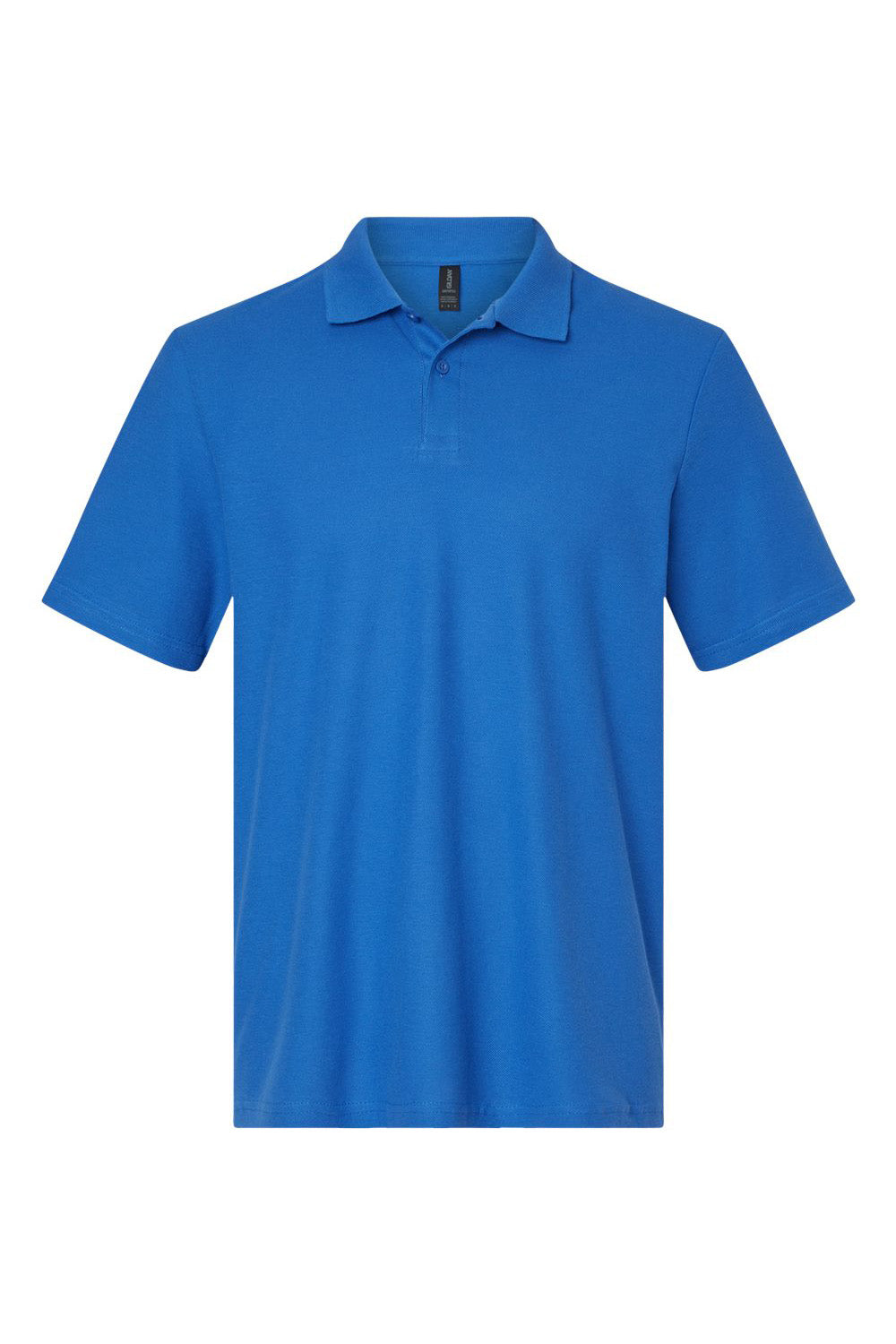 Gildan G648 Mens SoftStyle Double Pique Short Sleeve Polo Shirt Royal Blue Flat Front