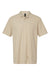 Gildan G648 Mens SoftStyle Double Pique Short Sleeve Polo Shirt Sand Flat Front