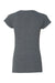 Gildan 64V00L/G64VL Womens Softstyle Short Sleeve V-Neck T-Shirt Heather Dark Grey Flat Back