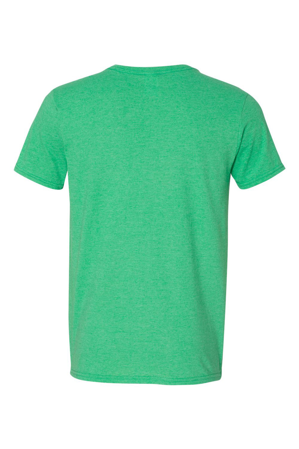 Gildan 64V00/G64V Mens Softstyle Short Sleeve V-Neck T-Shirt Heather Irish Green Flat Back