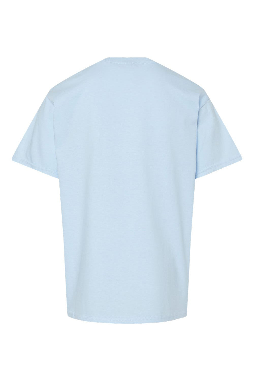 Gildan G650B Youth Softstyle Short Sleeve Crewneck T-Shirt Light Blue Flat Back