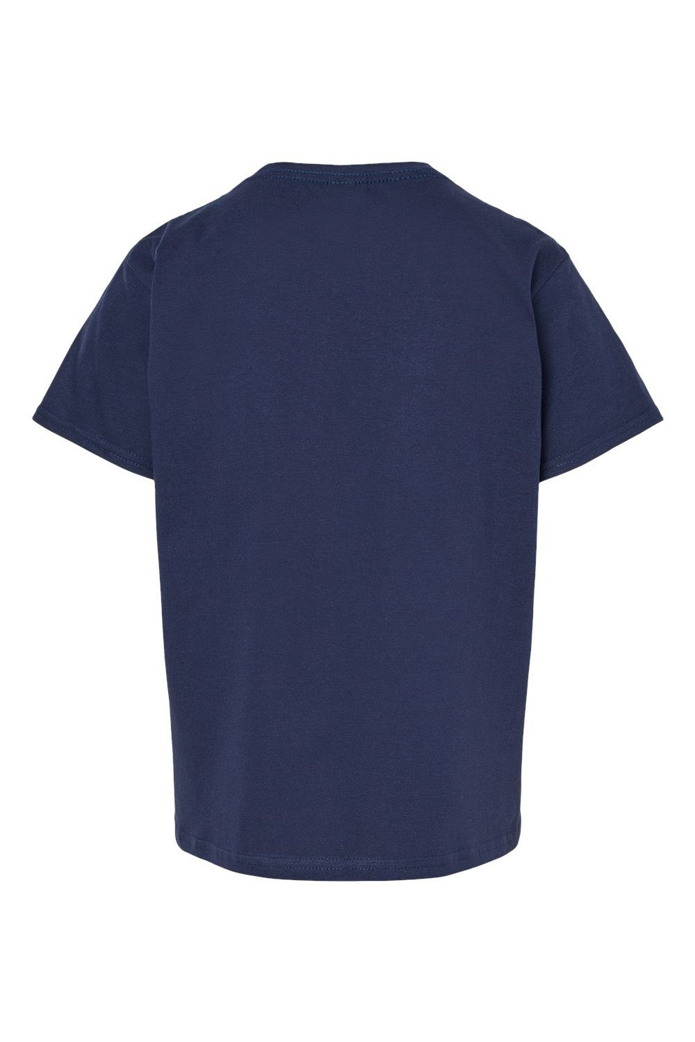 Gildan G650B Youth Softstyle Short Sleeve Crewneck T-Shirt Navy Blue Flat Back