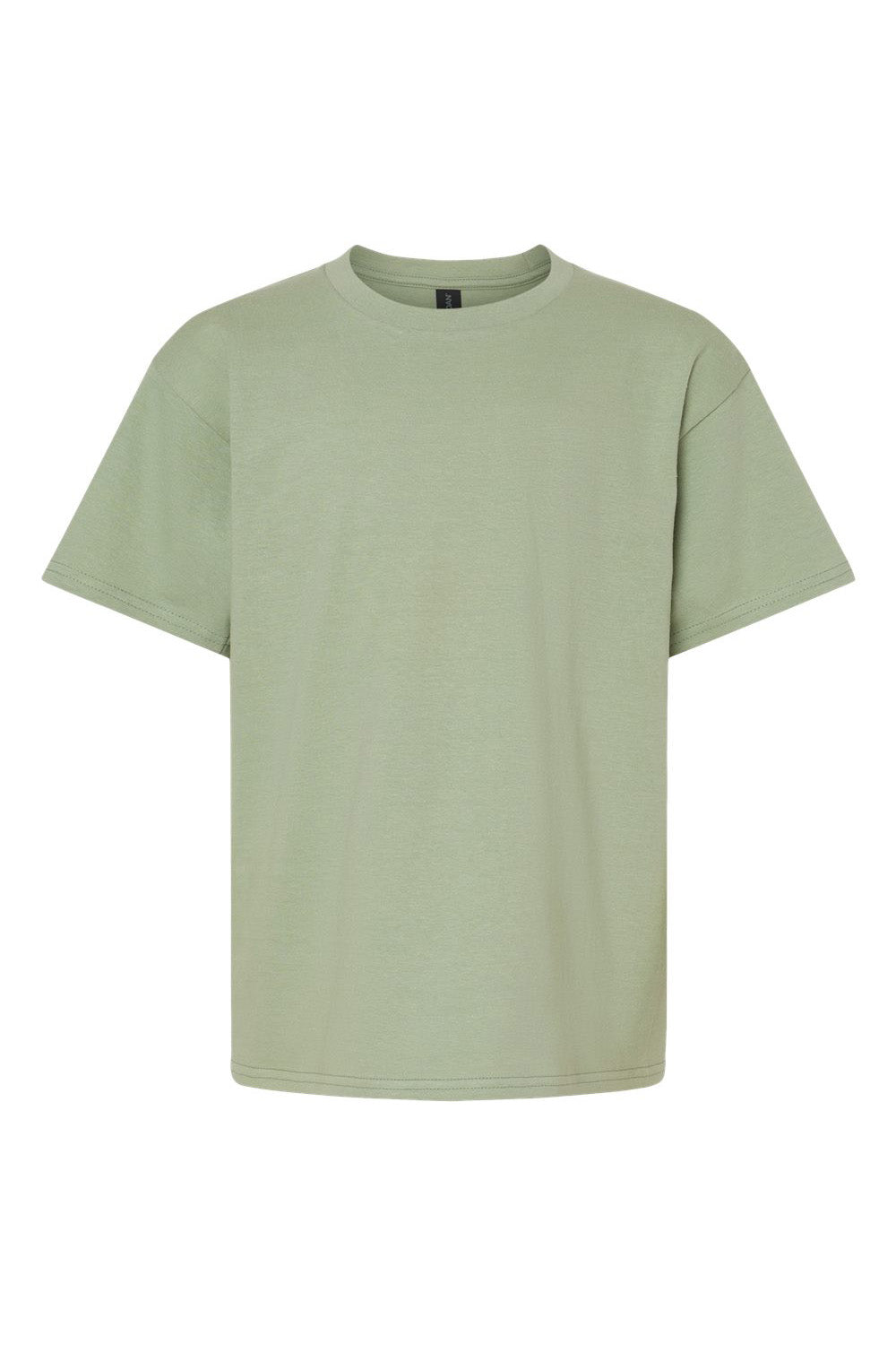 Gildan G650B Youth Softstyle Short Sleeve Crewneck T-Shirt Sage Green Flat Front