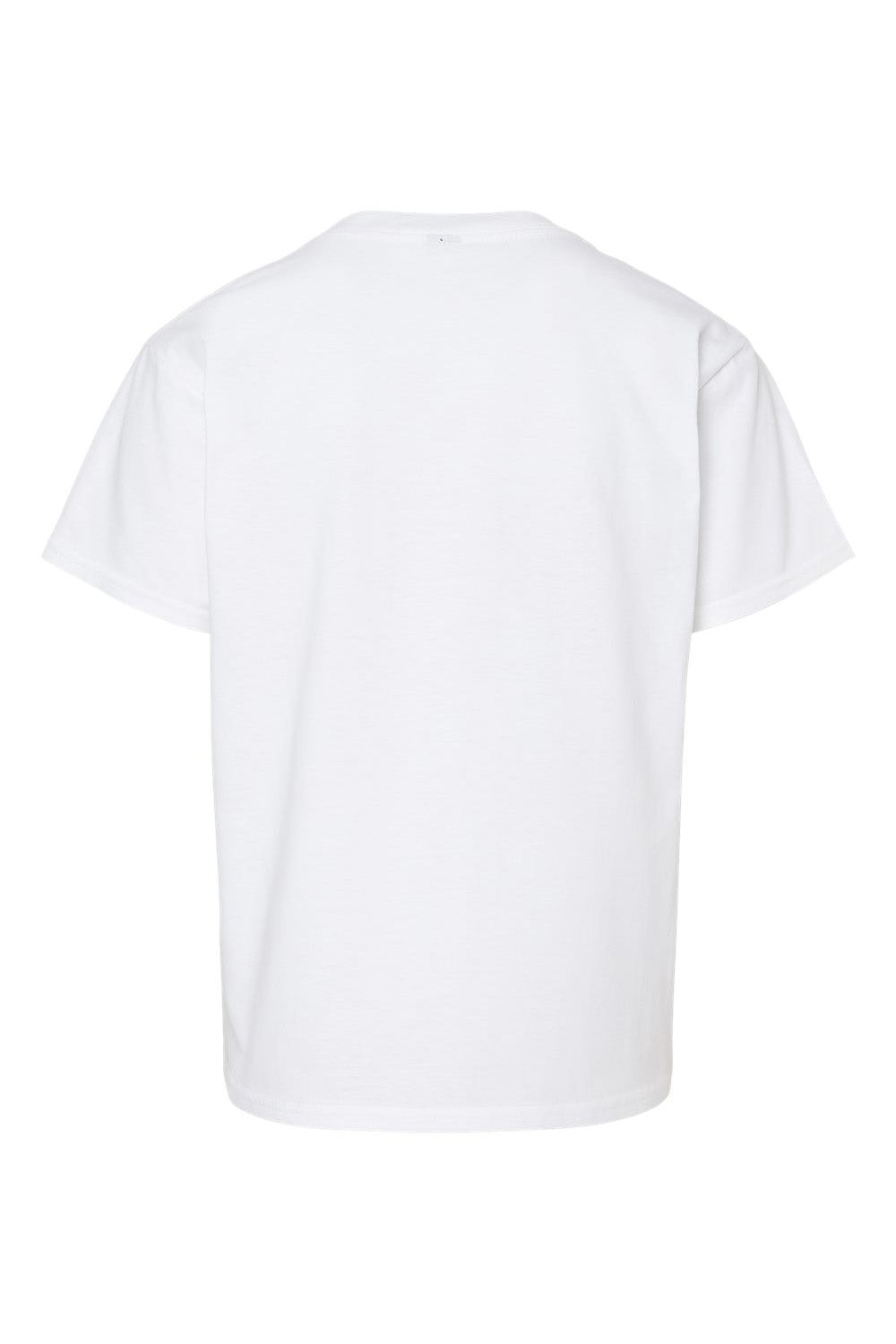 Gildan G650B Youth Softstyle Short Sleeve Crewneck T-Shirt White Flat Back