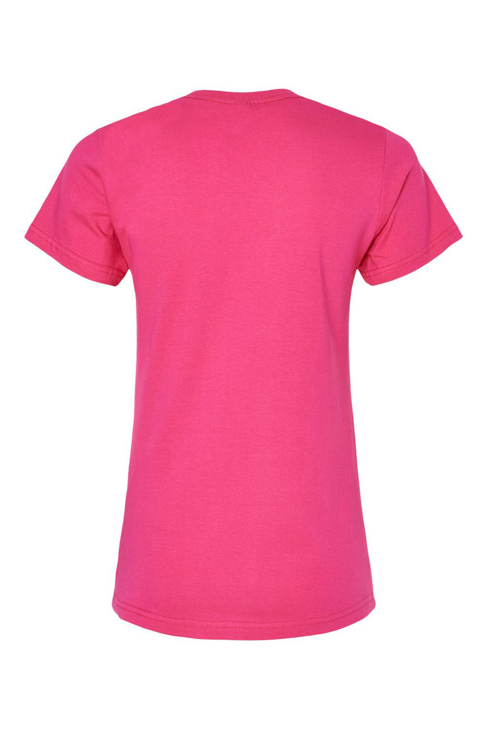 Gildan G650L Womens Softstyle Short Sleeve Crewneck T-Shirt Heliconia Pink Flat Back