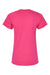 Gildan G650L Womens Softstyle Short Sleeve Crewneck T-Shirt Heliconia Pink Flat Back