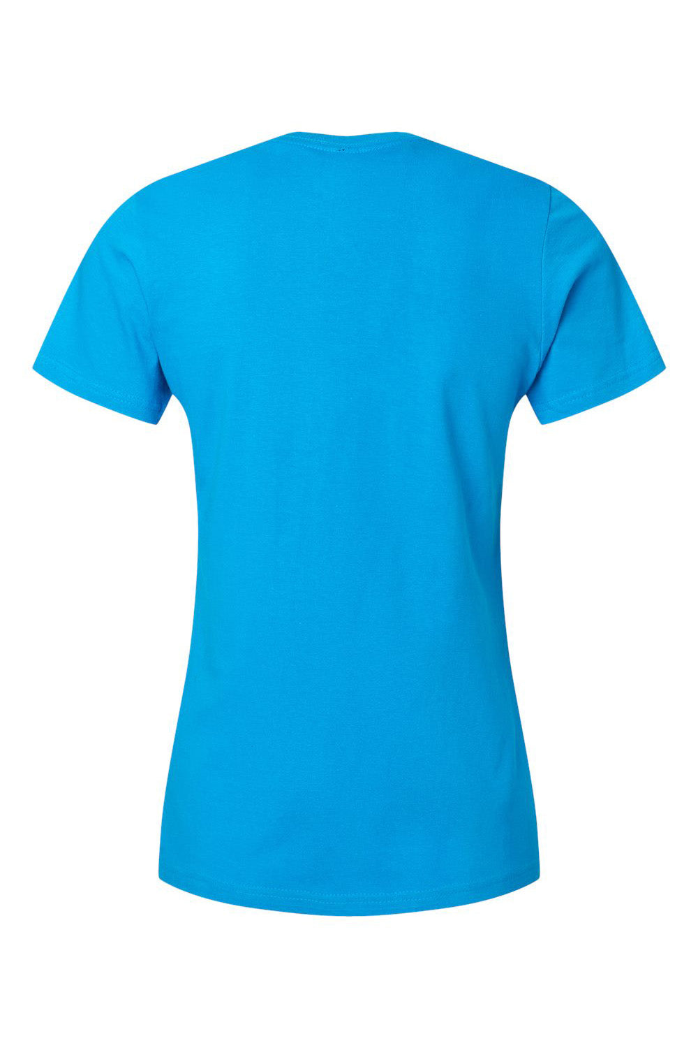 Gildan G650L Womens Softstyle Short Sleeve Crewneck T-Shirt Sapphire Blue Flat Back