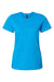 Gildan G650L Womens Softstyle Short Sleeve Crewneck T-Shirt Sapphire Blue Flat Front