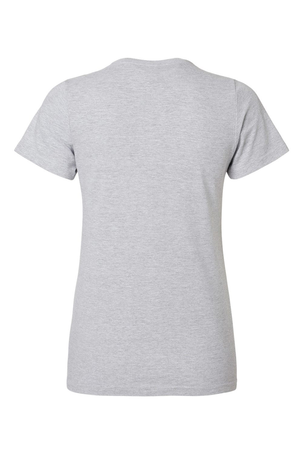 Gildan G650L Womens Softstyle Short Sleeve Crewneck T-Shirt Sport Grey Flat Back