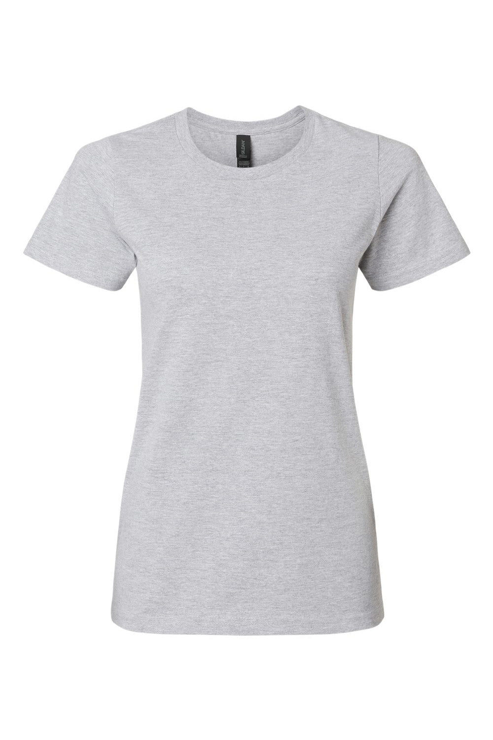 Gildan G650L Womens Softstyle Short Sleeve Crewneck T-Shirt Sport Grey Flat Front