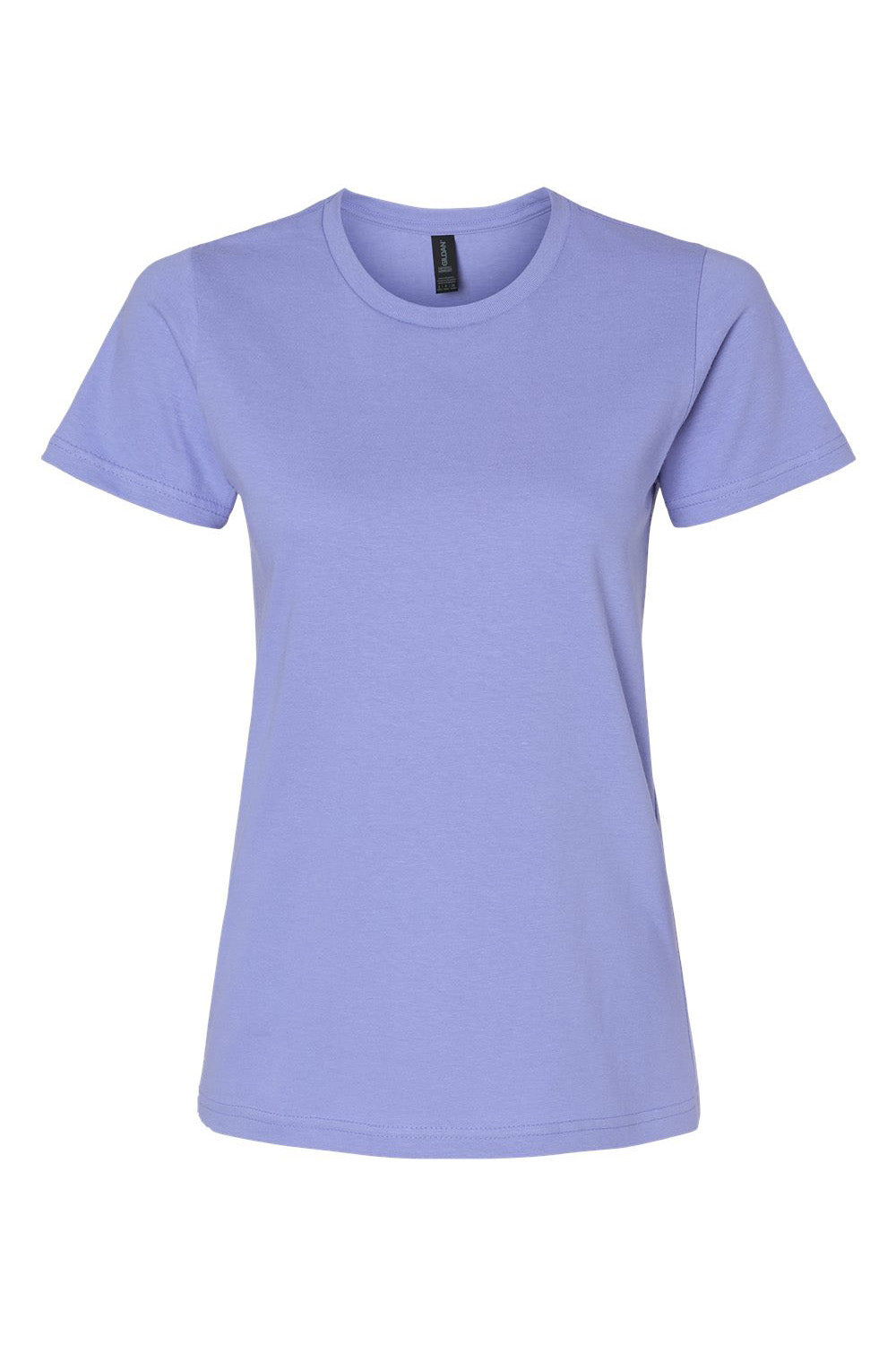 Gildan G650L Womens Softstyle Short Sleeve Crewneck T-Shirt Violet Flat Front