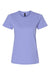 Gildan G650L Womens Softstyle Short Sleeve Crewneck T-Shirt Violet Flat Front