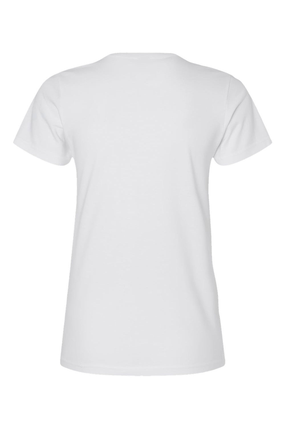 Gildan G650L Womens Softstyle Short Sleeve Crewneck T-Shirt White Flat Back