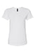 Gildan G650L Womens Softstyle Short Sleeve Crewneck T-Shirt White Flat Front