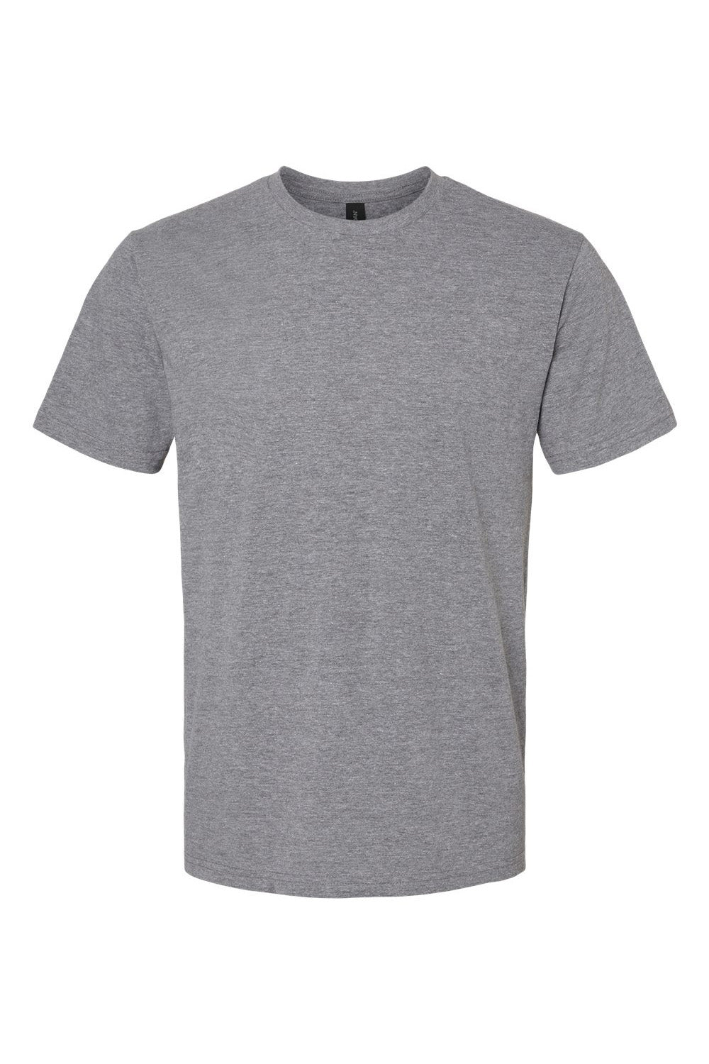 Gildan G650 Mens Softstyle Short Sleeve Crewneck T-Shirt Heather Graphite Grey Flat Front