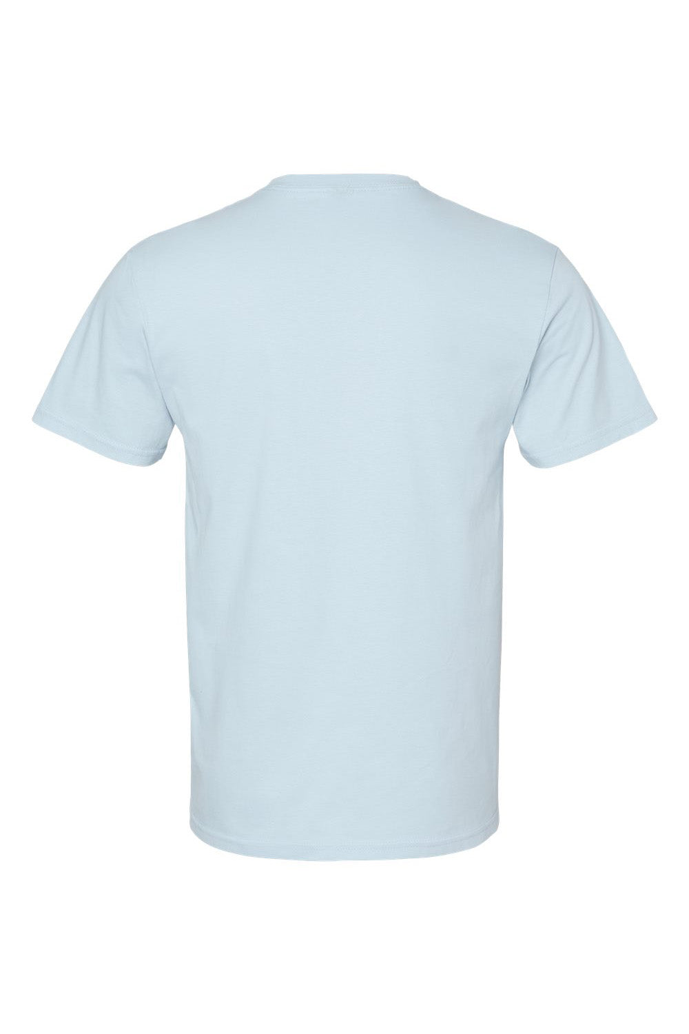 Gildan G650 Mens Softstyle Short Sleeve Crewneck T-Shirt Light Blue Flat Back