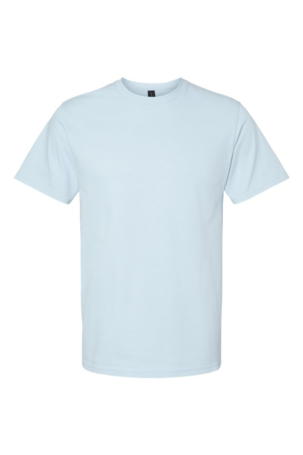 Gildan G650 Mens Softstyle Short Sleeve Crewneck T-Shirt Light Blue Flat Front