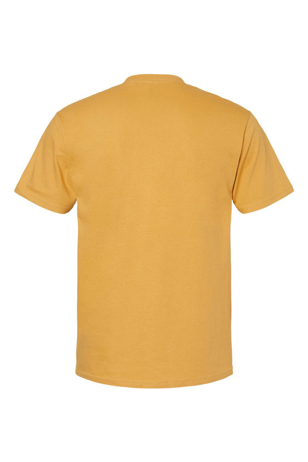 Gildan G650 Mens Softstyle Short Sleeve Crewneck T-Shirt Mustard Yellow Flat Back