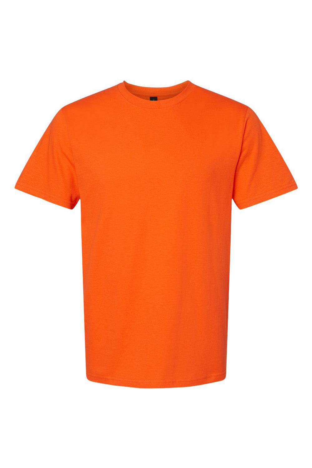 Gildan G650 Mens Softstyle Short Sleeve Crewneck T-Shirt Orange Flat Front