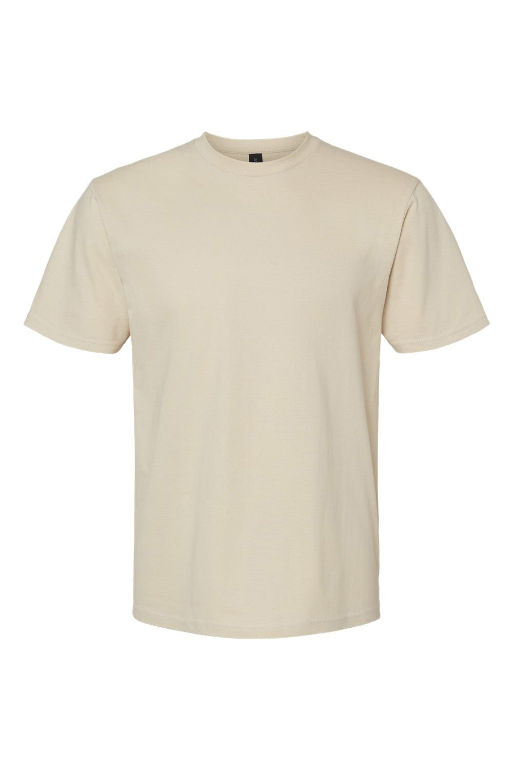 Gildan G650 Mens Softstyle Short Sleeve Crewneck T-Shirt Sand Flat Front