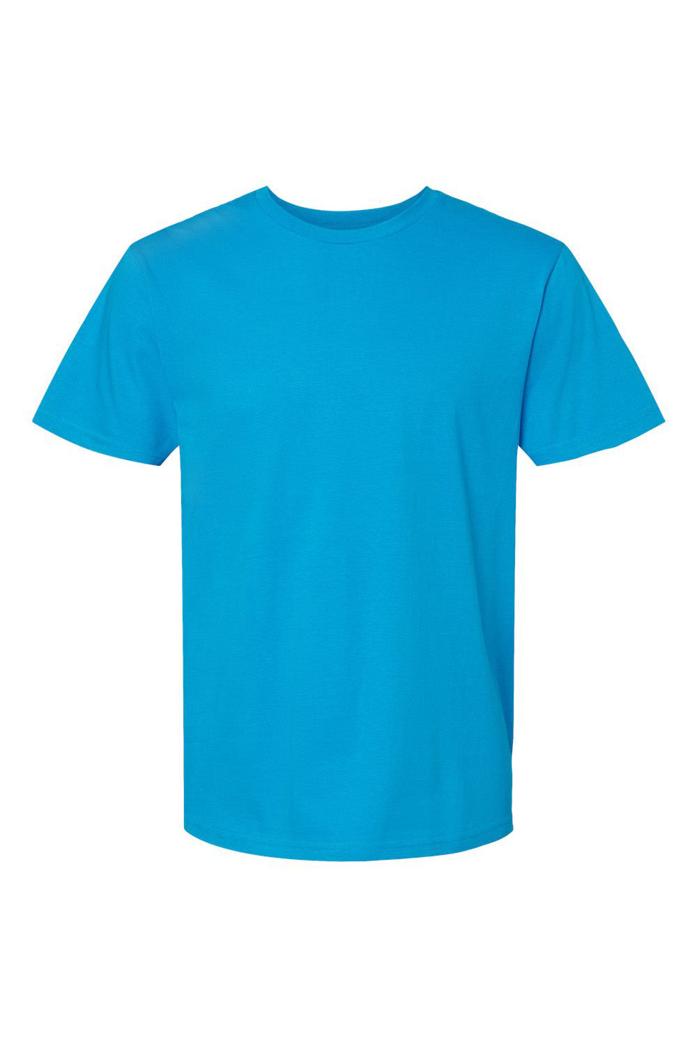 Gildan G650 Mens Softstyle Short Sleeve Crewneck T-Shirt Sapphire Blue Flat Front