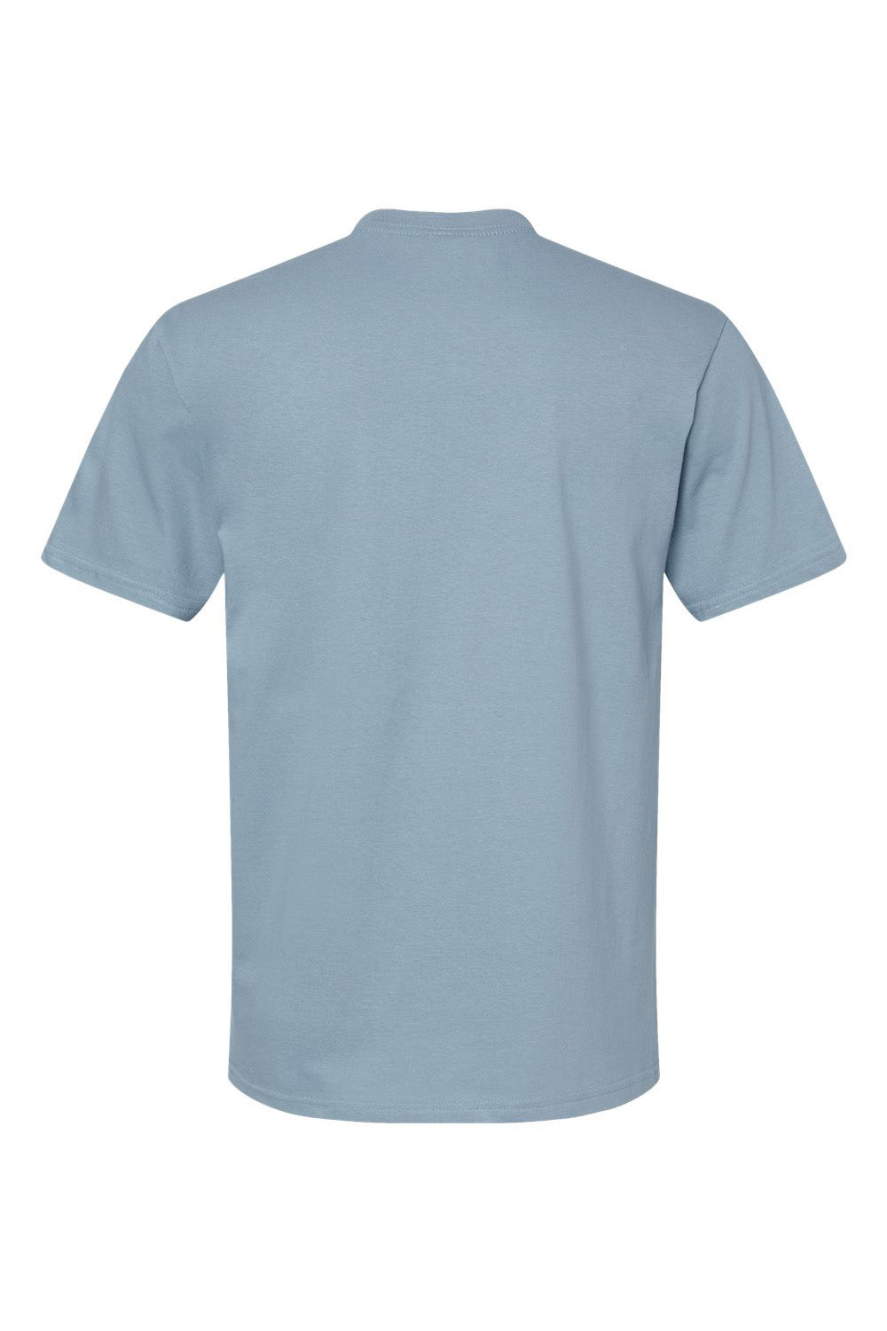 Gildan G650 Mens Softstyle Short Sleeve Crewneck T-Shirt Stone Blue Flat Back