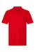 Gildan G858 Mens Double Pique Short Sleeve Polo Shirt Red Flat Front