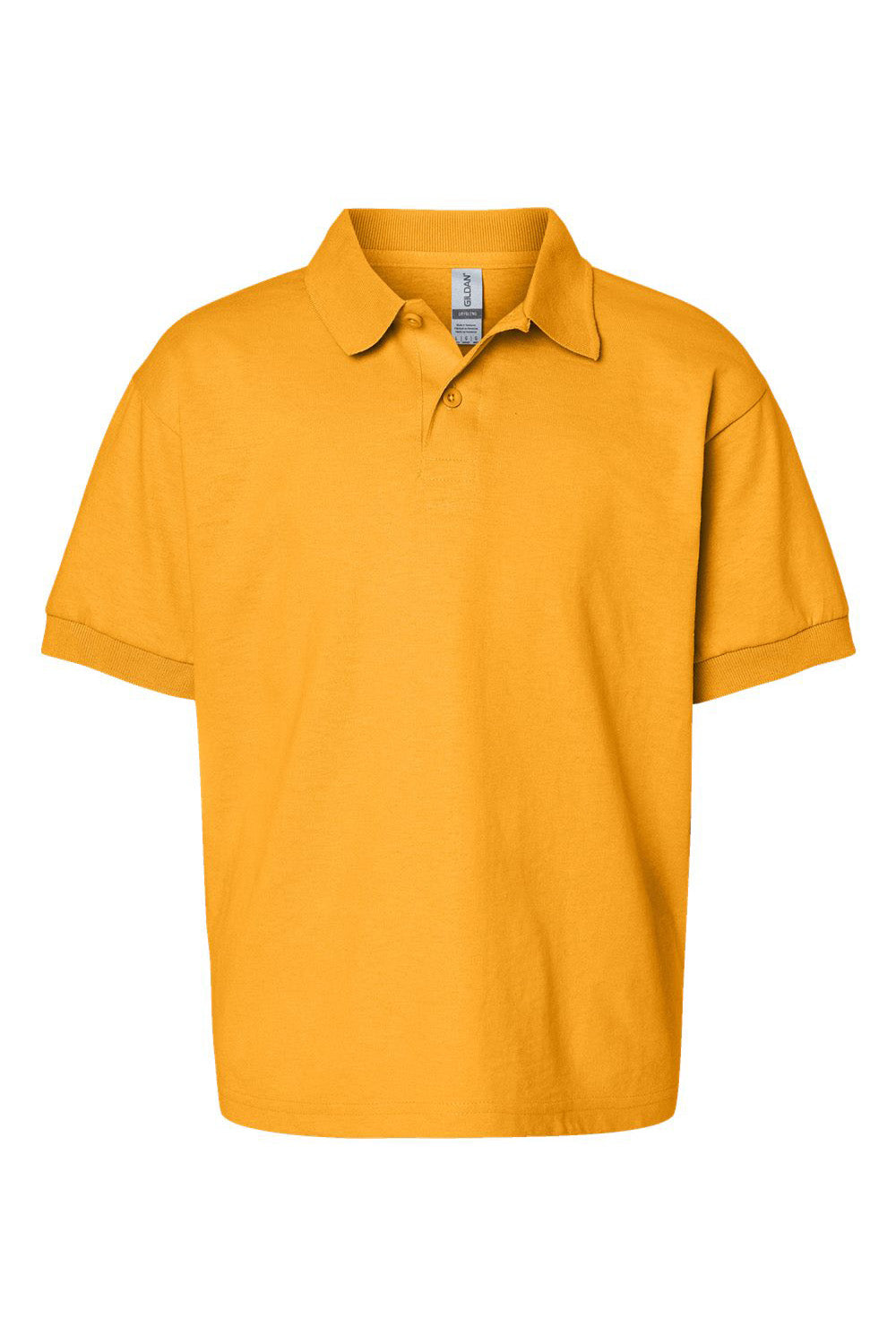 Gildan 8800B/G880B Youth DryBlend Moisture Wicking Short Sleeve Polo Shirt Gold Flat Front