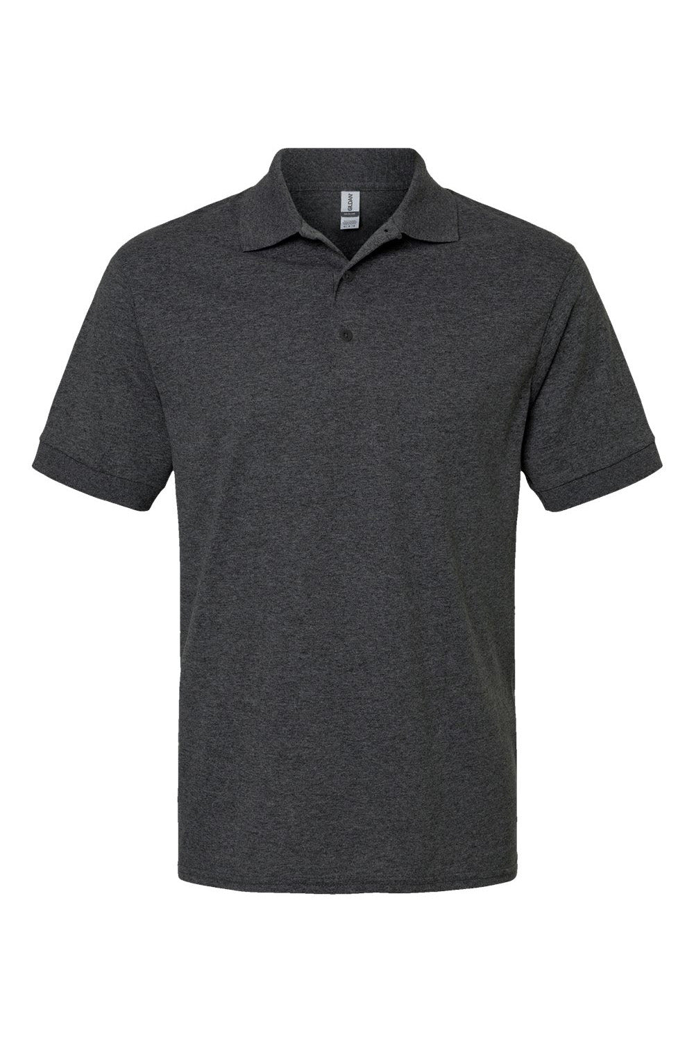 Gildan 8800/G880 Mens DryBlend Moisture Wicking Short Sleeve Polo Shirt Heather Dark Grey Flat Front