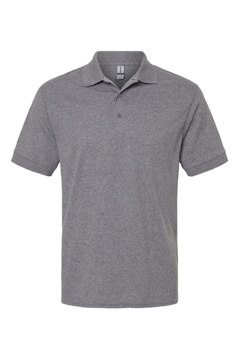 Gildan 8800/G880 Mens DryBlend Moisture Wicking Short Sleeve Polo Shirt Heather Graphite Grey Flat Front