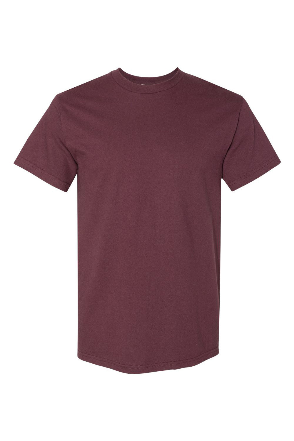 Gildan H000 Mens Hammer Short Sleeve Crewneck T-Shirt Sport Dark Maroon Flat Front