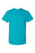 Gildan H000 Mens Hammer Short Sleeve Crewneck T-Shirt Tropical Blue Flat Front