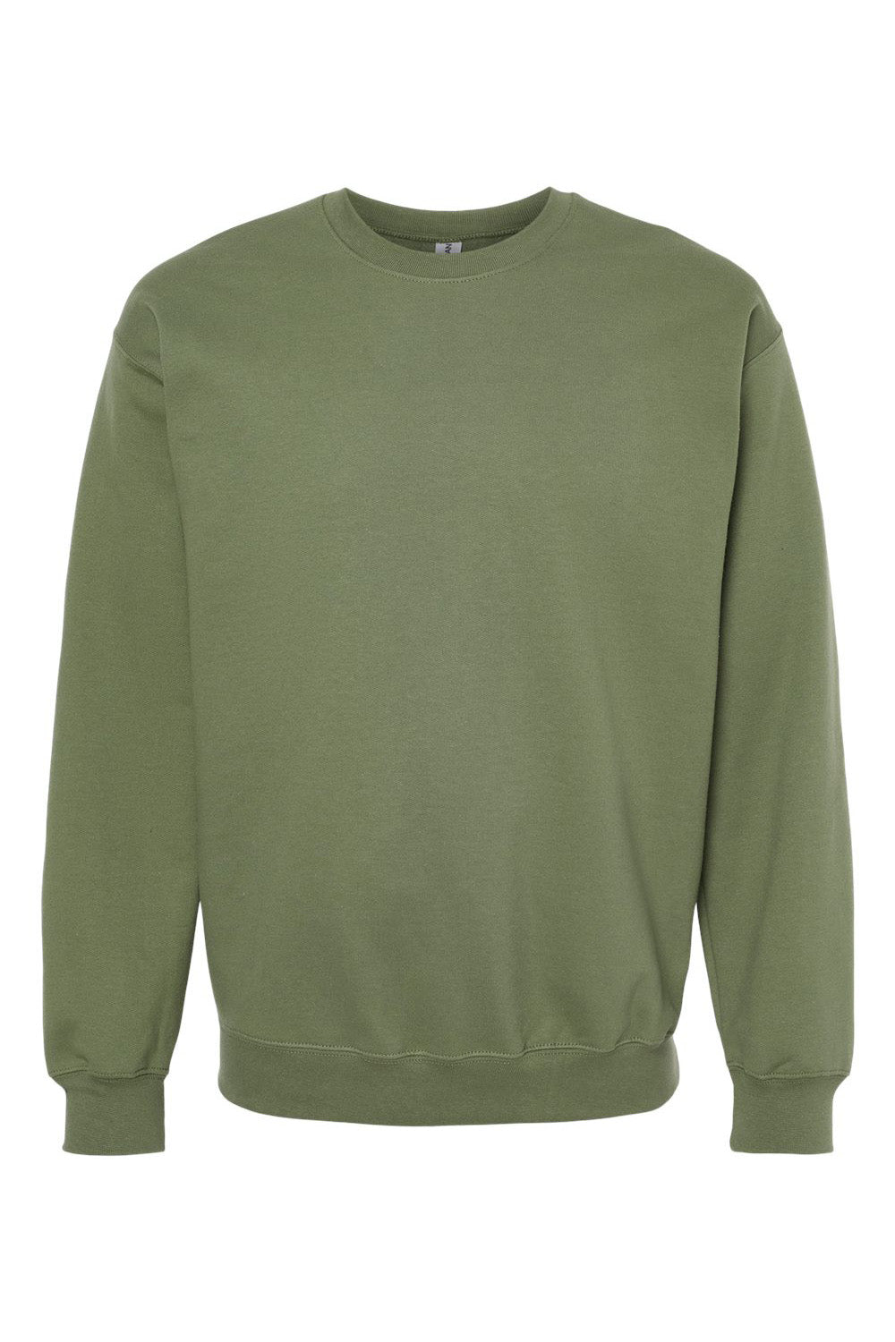 Gildan SF000 Mens Softstyle Crewneck Sweatshirt Military Green Flat Front