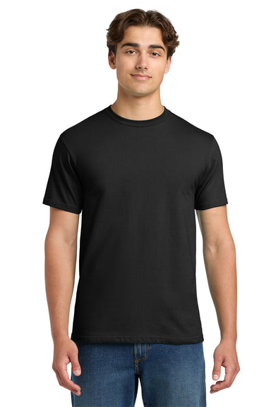 Gildan H000 Mens Hammer Short Sleeve Crewneck T-Shirt Black Model Front