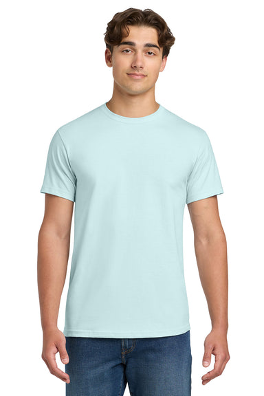 Gildan H000 Mens Hammer Short Sleeve Crewneck T-Shirt Chambray Blue Model Front