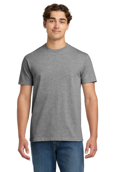 Gildan H000 Mens Hammer Short Sleeve Crewneck T-Shirt Heather Graphite Grey Model Front