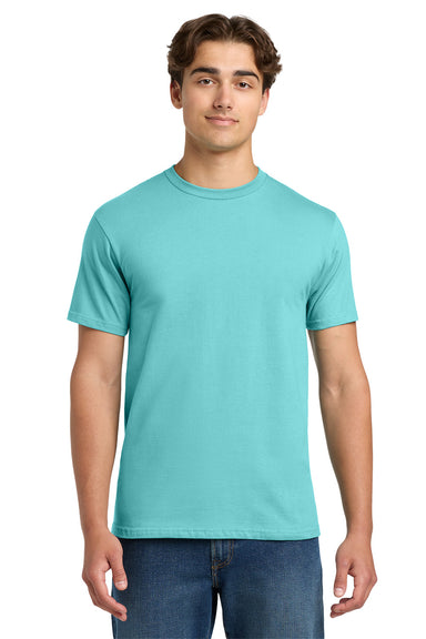 Gildan H000 Mens Hammer Short Sleeve Crewneck T-Shirt Lagoon Blue Model Front