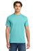 Gildan H000 Mens Hammer Short Sleeve Crewneck T-Shirt Lagoon Blue Model Front